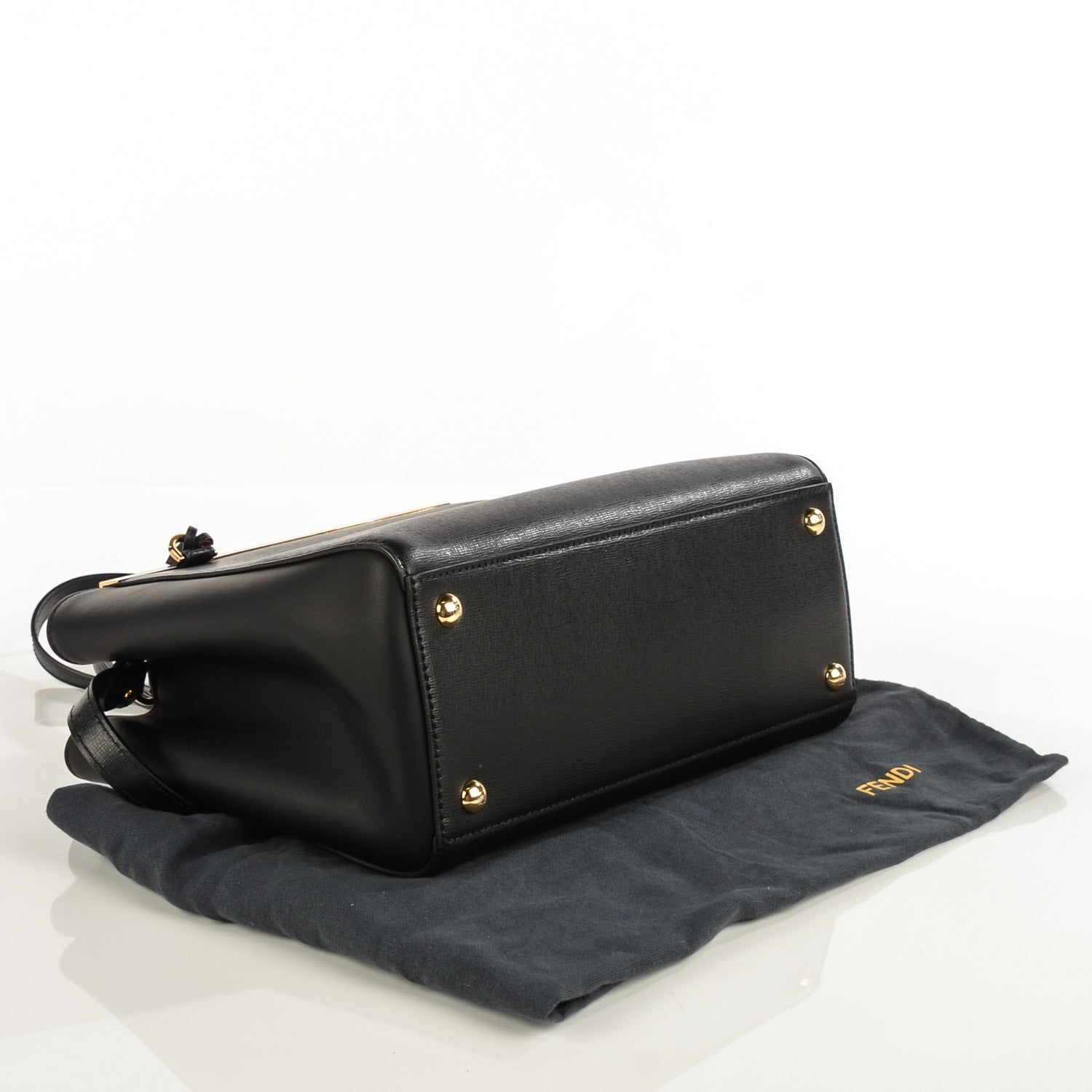 Fendi Vitello Elite Petite 2Jours Tote Black 4 of 9