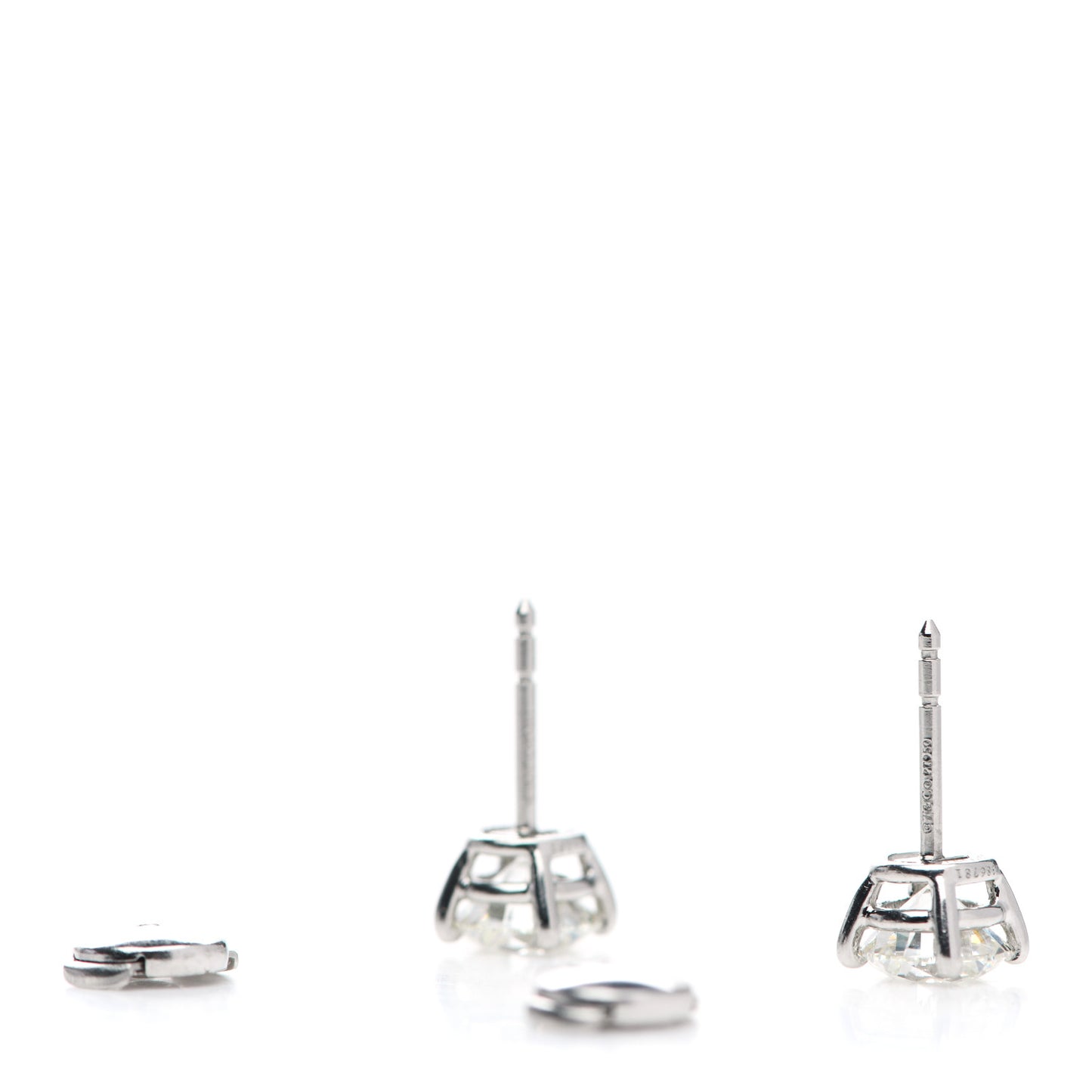 Platinum Diamond 2.76ctw Solitaire Earrings