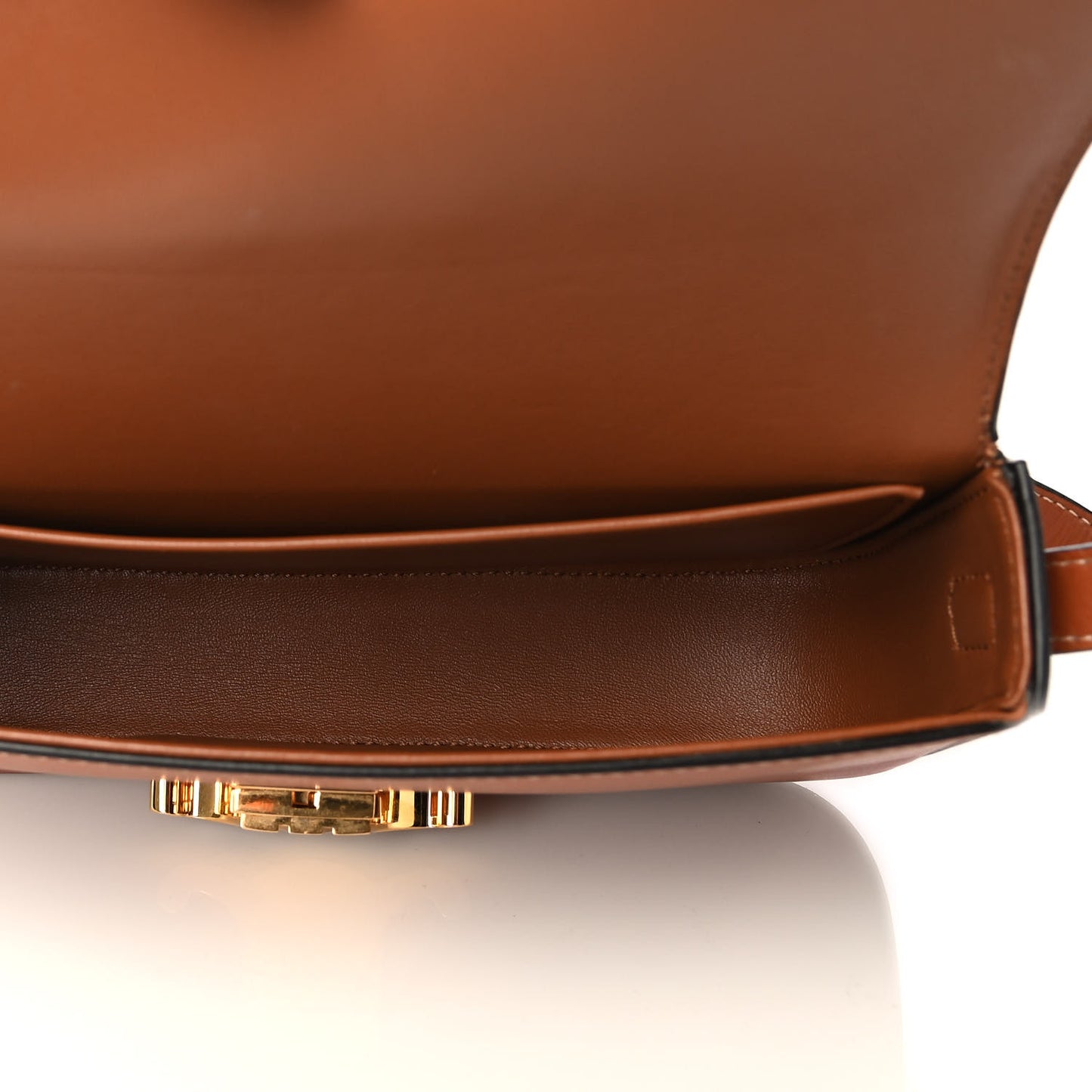 Natural Calfskin Triomphe Shoulder Bag Tan
