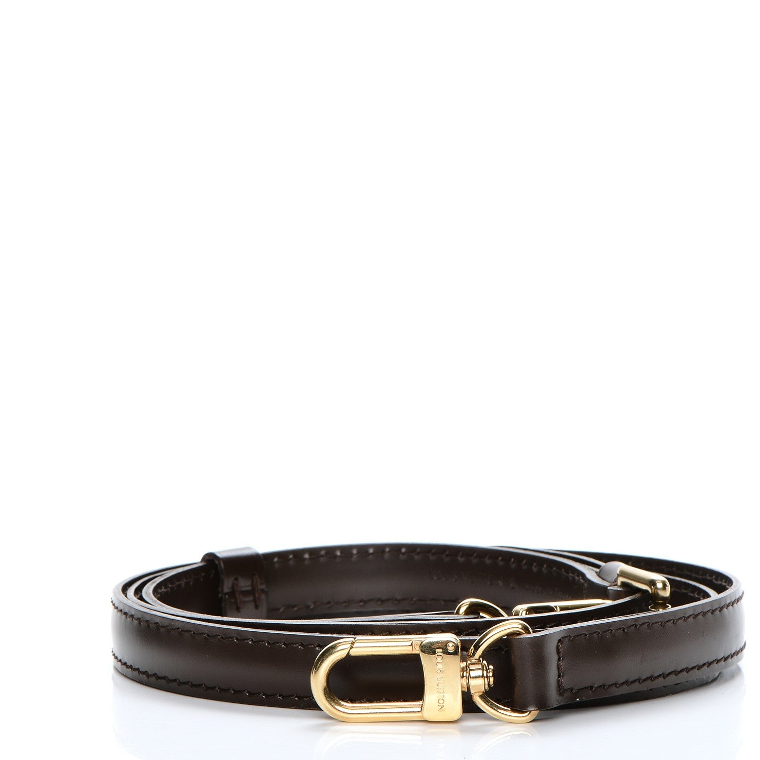 Louis Vuitton Calfskin 12mm Adjustable Shoulder Strap Brown 2 of 5