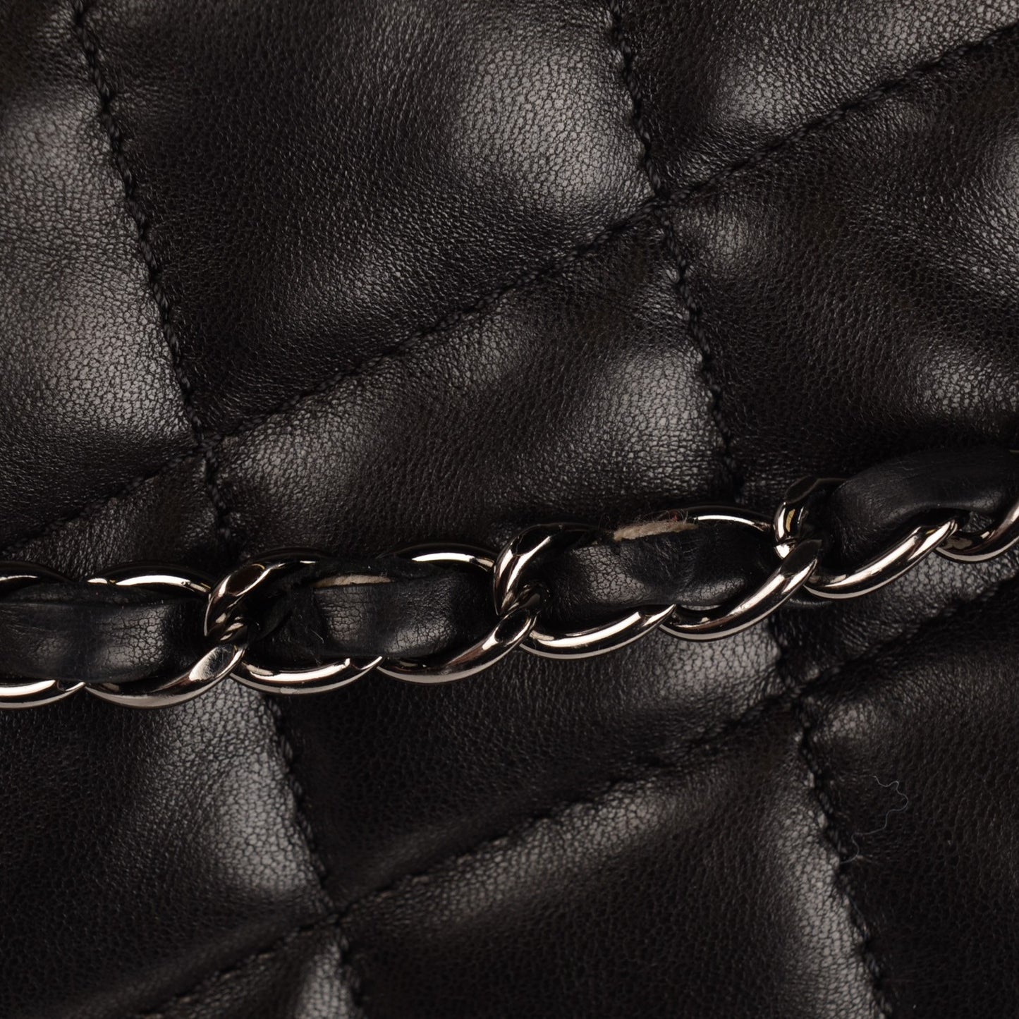 Lambskin Quilted Maxi 3 Flap Black