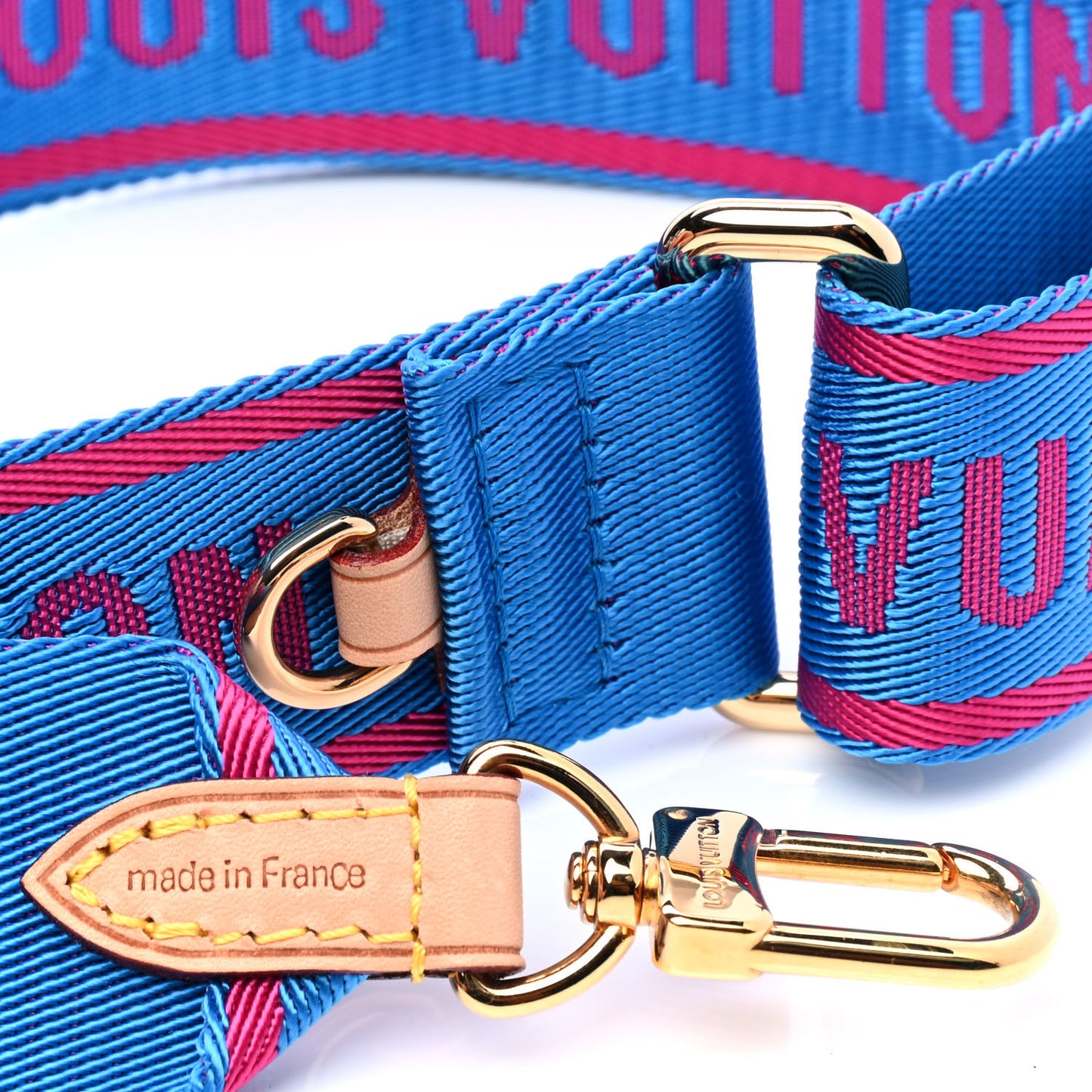 Nylon Bandouliere Shoulder Strap Blue Magenta