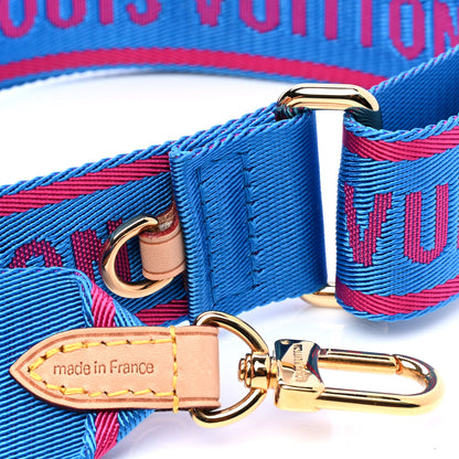 Louis Vuitton Nylon Bandouliere Shoulder Strap Blue Magenta 4 of 4