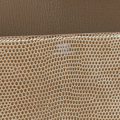 Hermes Lizard Medor Clutch 23 Ficelle 6 of 8