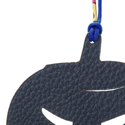 Hermes Epsom Togo Petit H Pumpkin Bag Charm Vert Verone Bleu de Malte 3 of 3