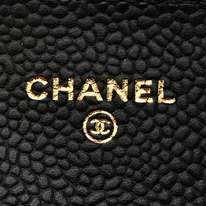 Chanel Caviar Quilted Flap Card Holder Wallet Black 6 of 9