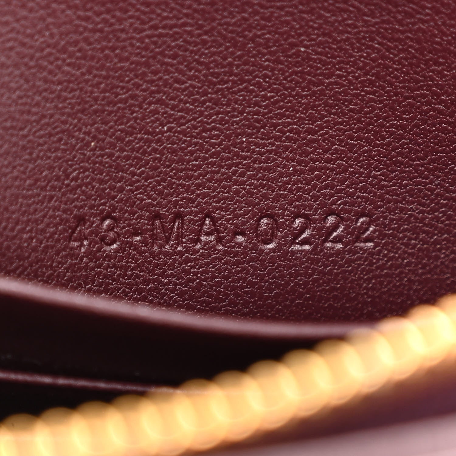Christian Dior Patent Cannage Caro Zipped Pouch With Chain Amaranth 7 of 10
