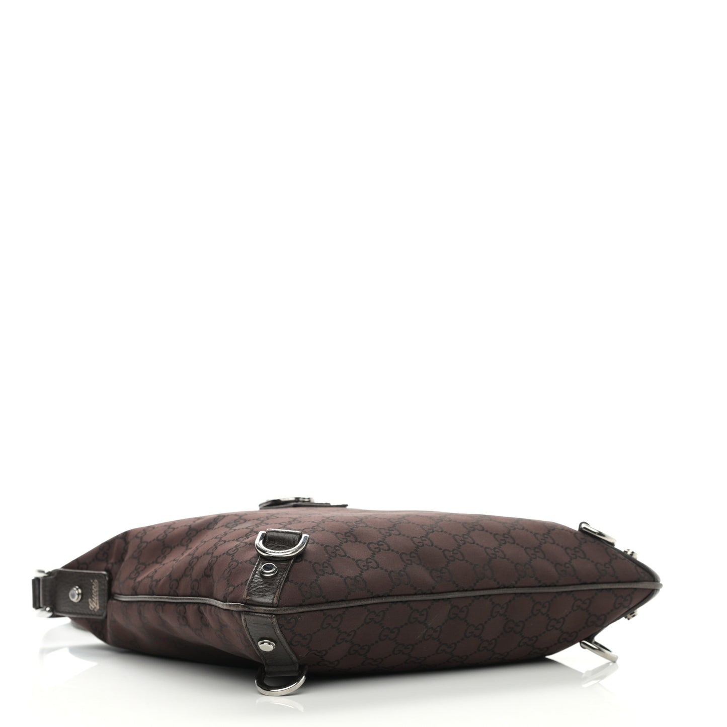 Nylon Monogram Abbey Messenger Bag Dark Brown
