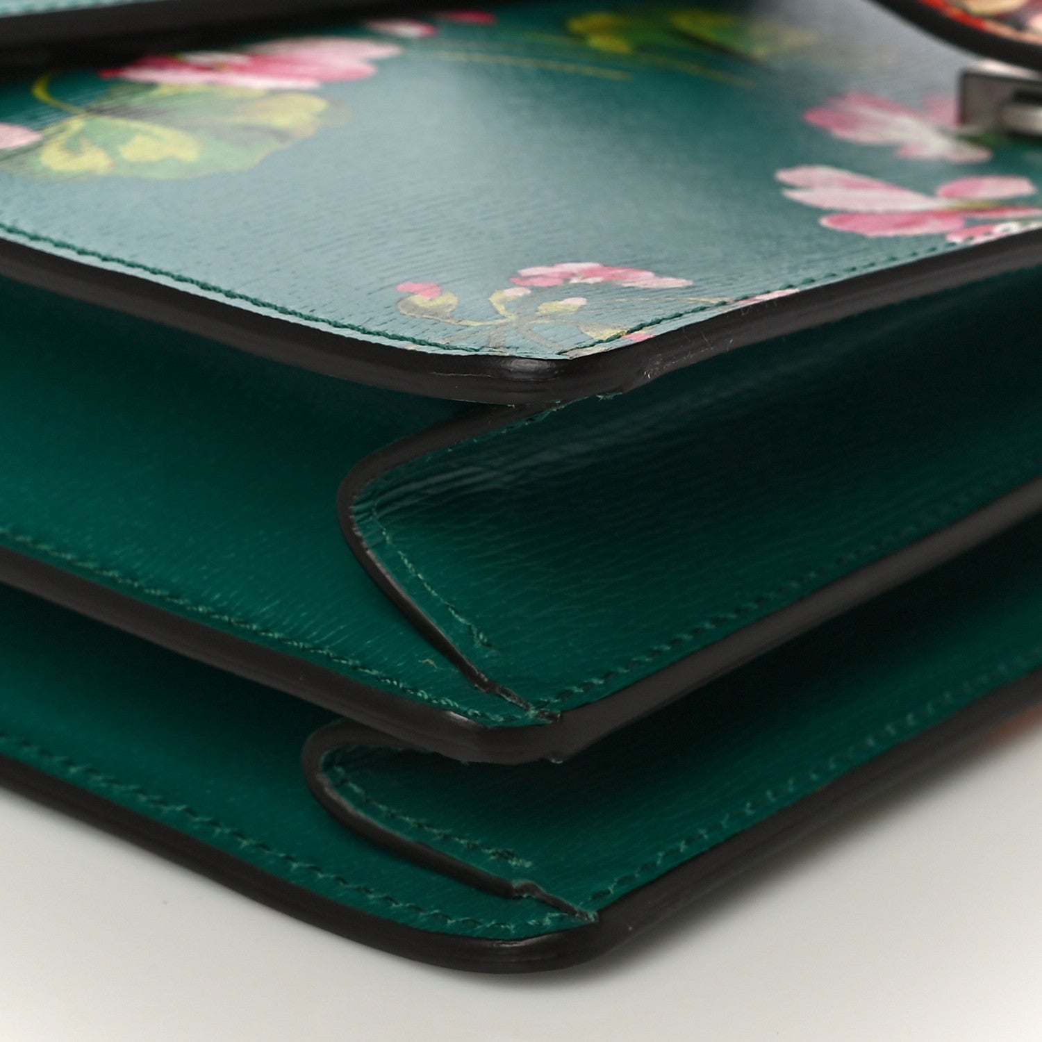 Gucci Calfskin Blooms Print Medium Dionysus Shoulder Bag Bright Emerald Multicolor 10 of 12