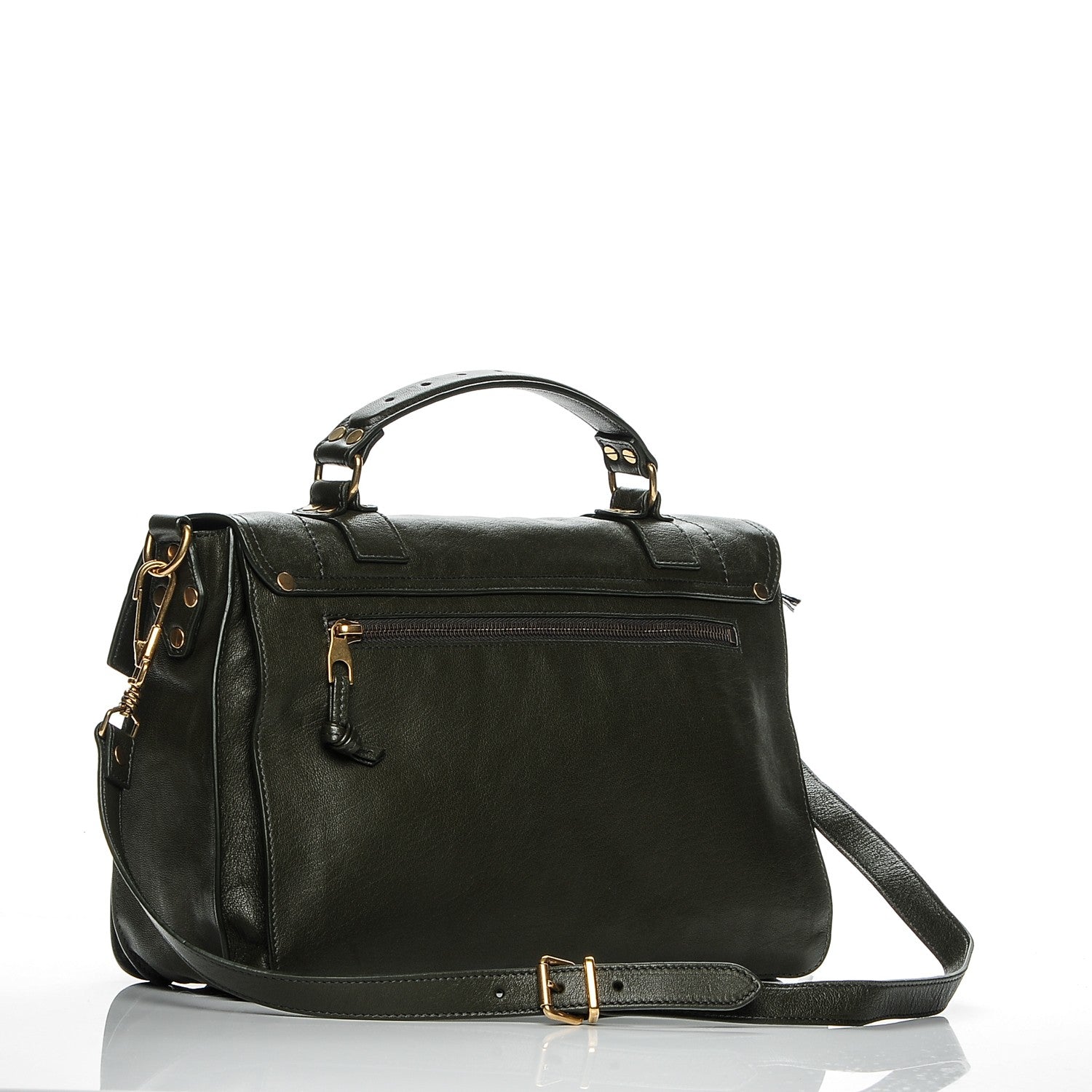 Proenza Schouler Lambskin Medium PS1 Satchel Military 3 of 7