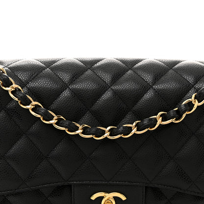Chanel Caviar Quilted Jumbo Double Flap Black 8 of 12