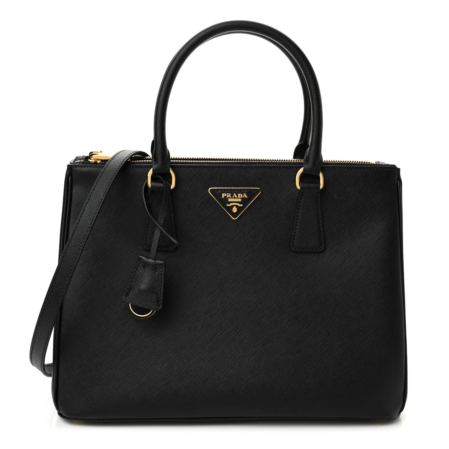 Prada Saffiano Medium Galleria Double Zip Tote Black 1 of 9