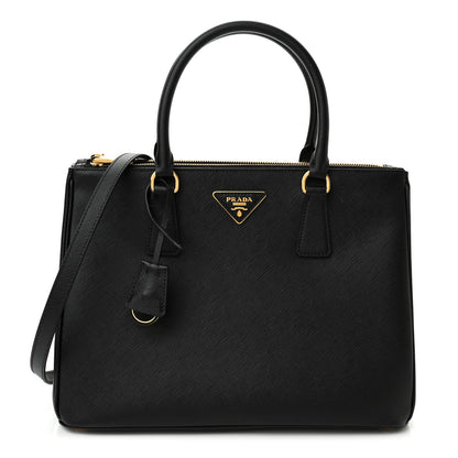 Prada Saffiano Medium Galleria Double Zip Tote Black 1 of 9