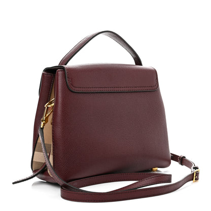 Burberry Derby Calfskin House Check Small Camberley Mahogany Red 3 of 14