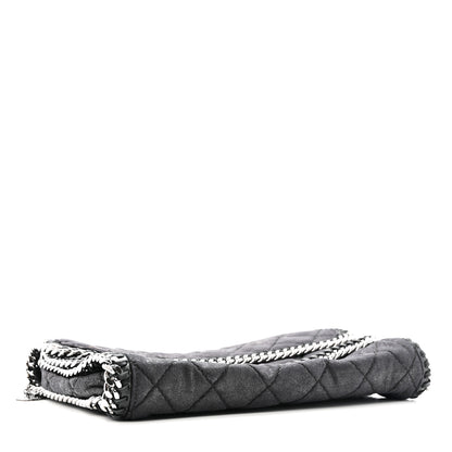Stella McCartney Shaggy Deer Quilted Falabella Fold Over Clutch Black 4 of 12