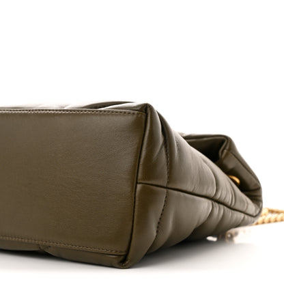 Saint Laurent Lambskin Quilted Small Loulou Puffer Monogram Chain Satchel Light Musk 10 of 10