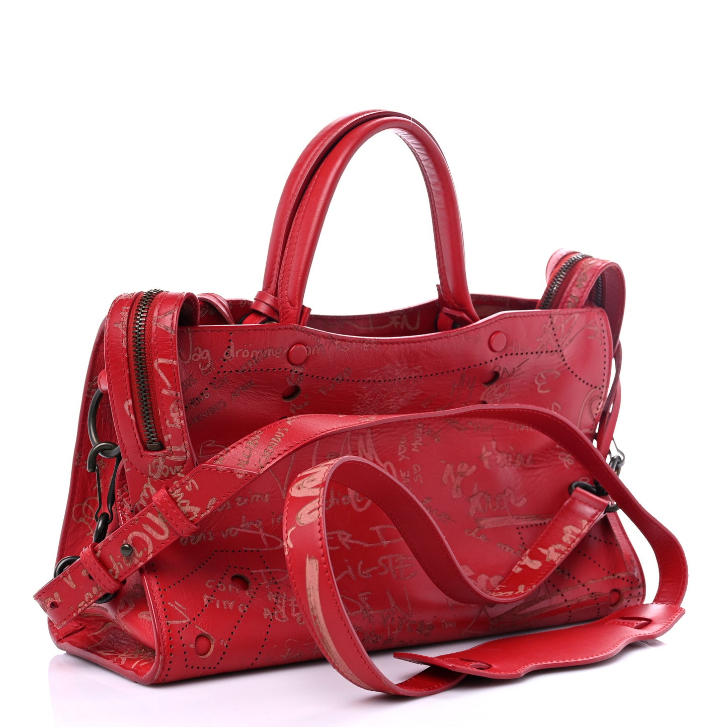Calfskin Love Perforated Blackout Hardware S City Rouge Profond