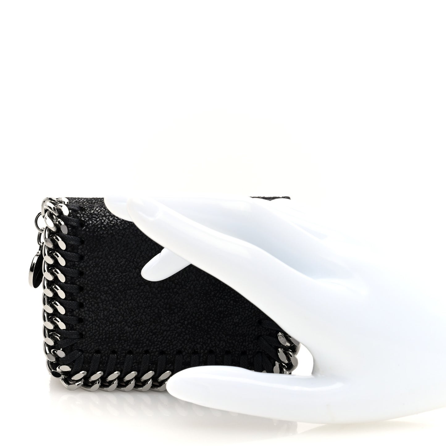 Shaggy Deer Small Falabella Flap Wallet Black
