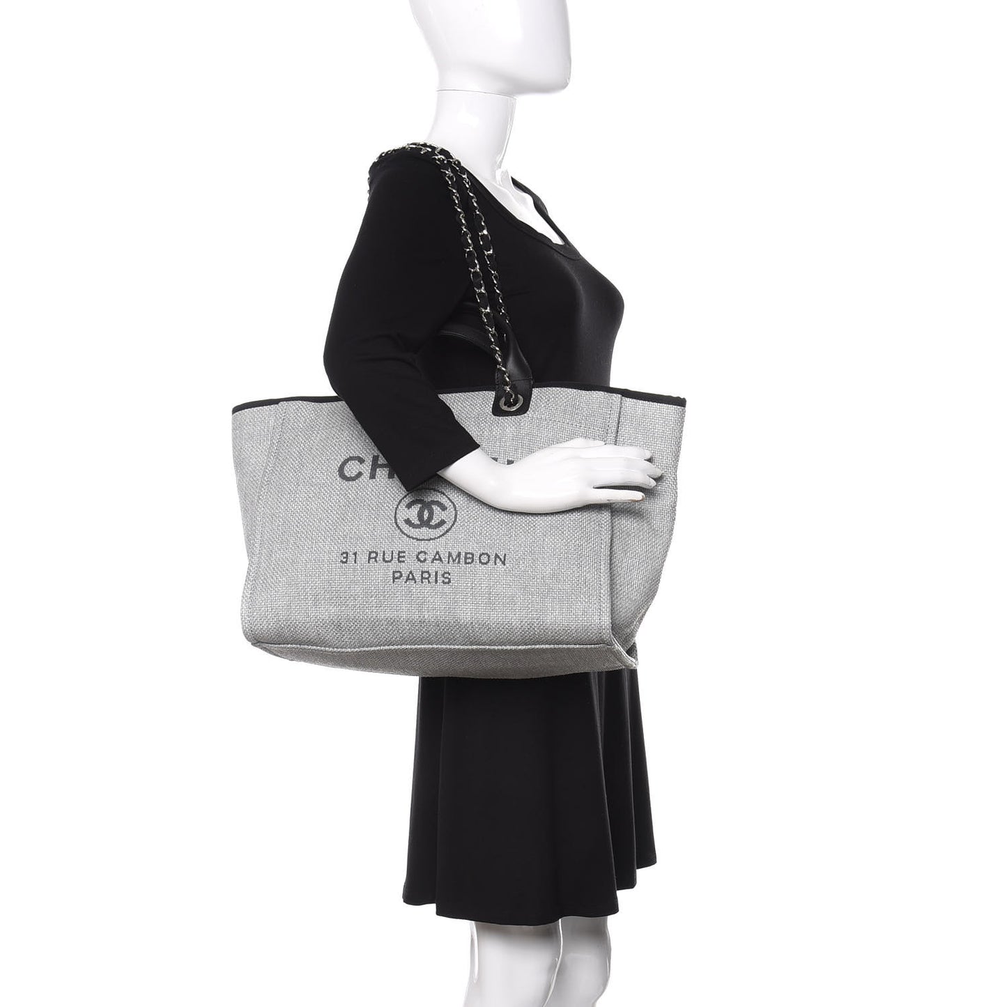 Canvas Medium Deauville Tote Grey