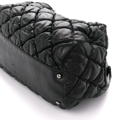 Chanel Calfskin Bubble Quilt Bowler Black 11 of 12