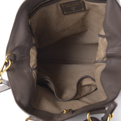 Prada Soft Calf Shopping Tote Bambu 5 of 9
