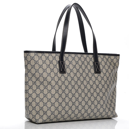 Gucci GG Supreme Monogram Medium Zippered Shopping Tote Navy 11 of 17