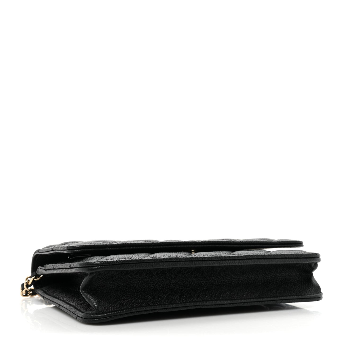 Caviar Quilted Tiny CC Wallet On Chain WOC Black