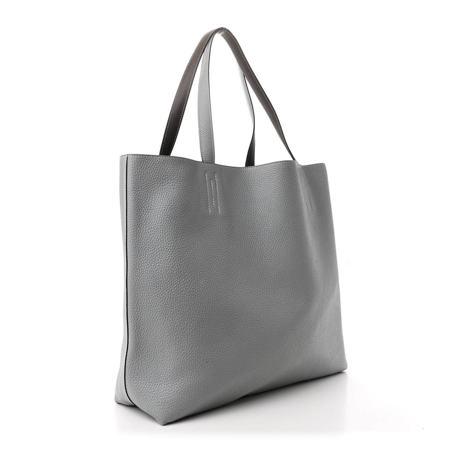 Taurillon Clemence Evercolor Double Sens 36 Reversible Tote Etain Bleu Glacier