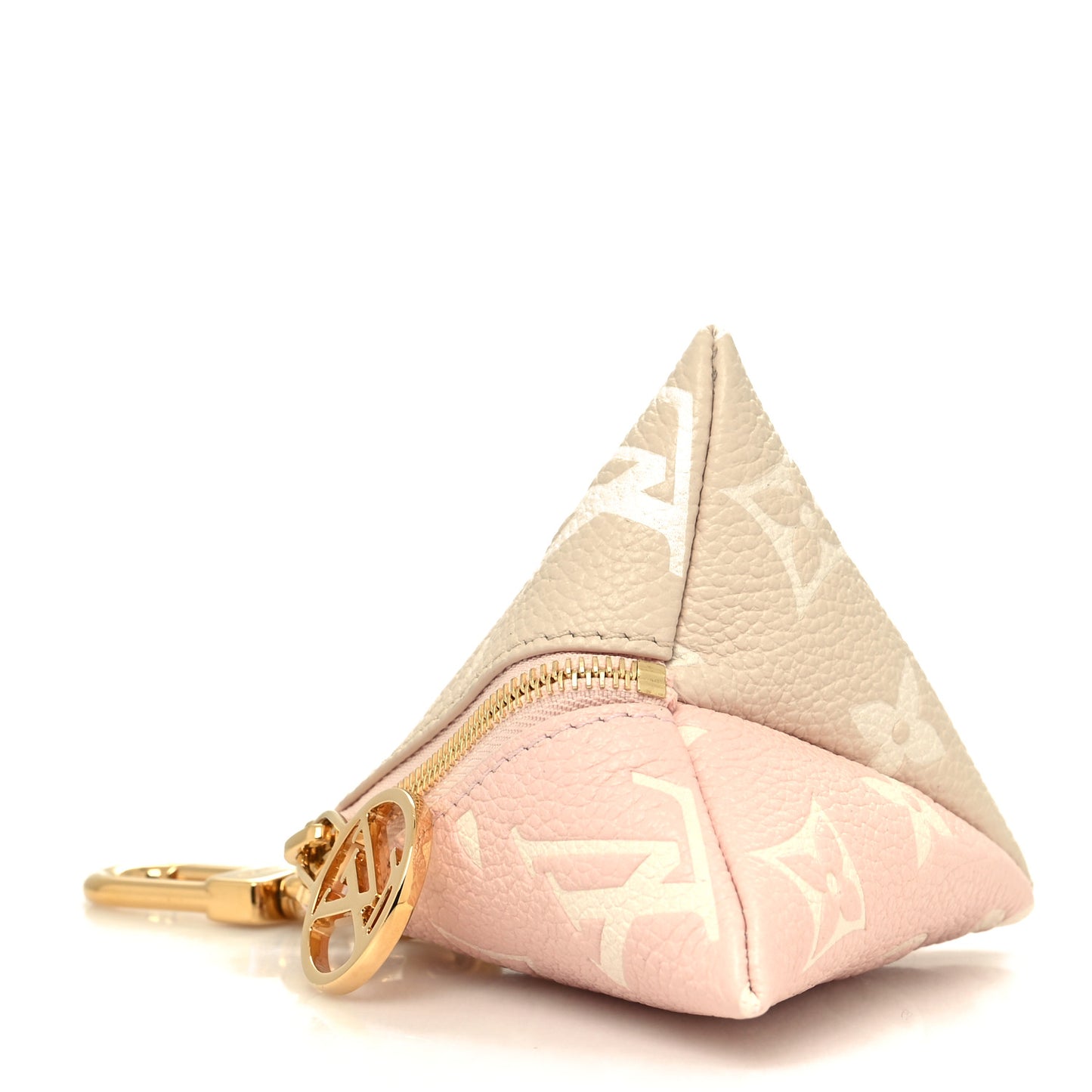 Monogram Berlingot Key Pouch Rose Beige