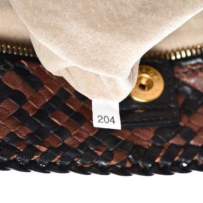 Prada Goatskin Woven Shopping Tote Cacao 7 of 7