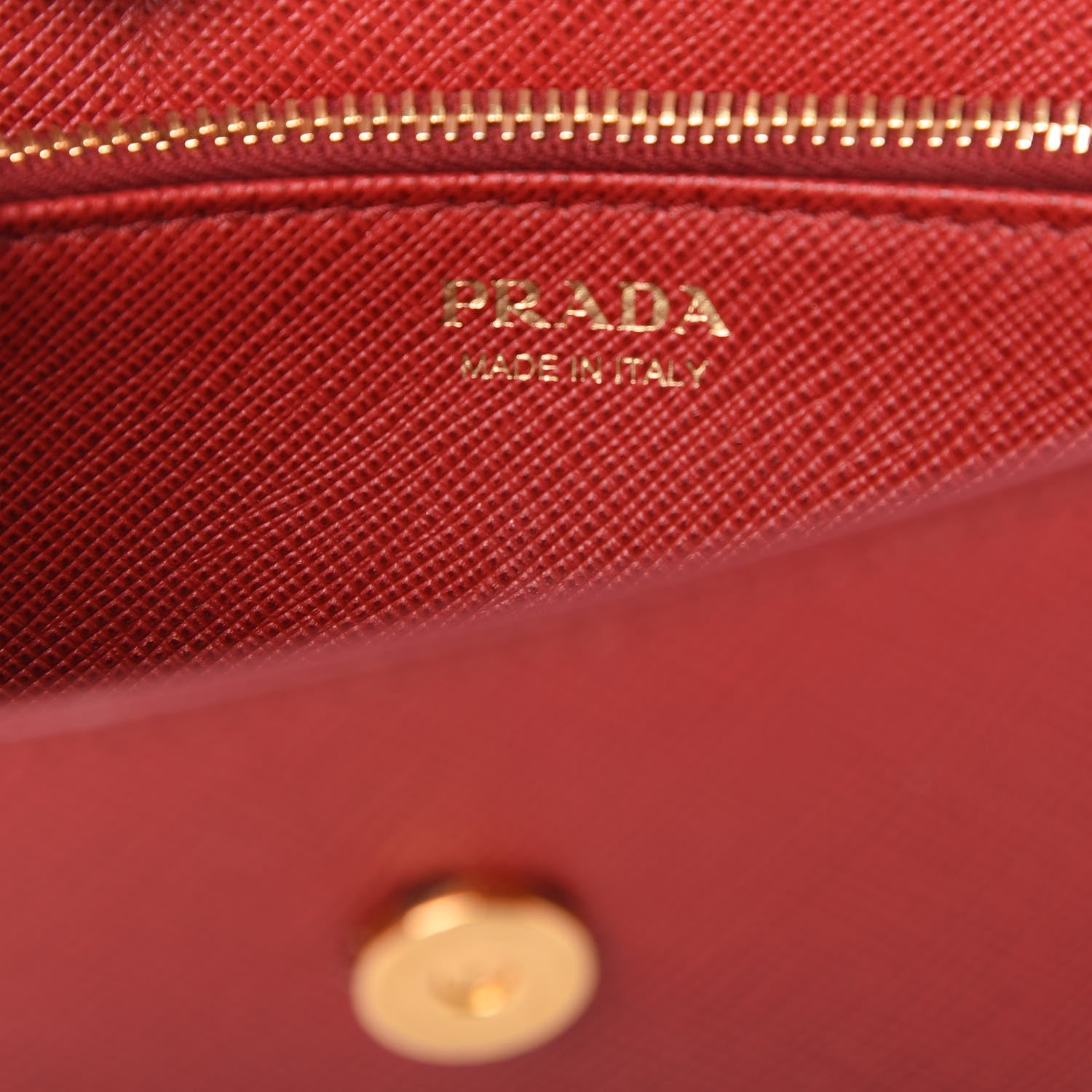 Prada Saffiano Metal Phone Wristlet Crossbody Wallet Rosso 8 of 9