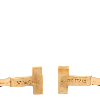 Tiffany 18K Yellow Gold Narrow T Wire Bracelet 3 of 4