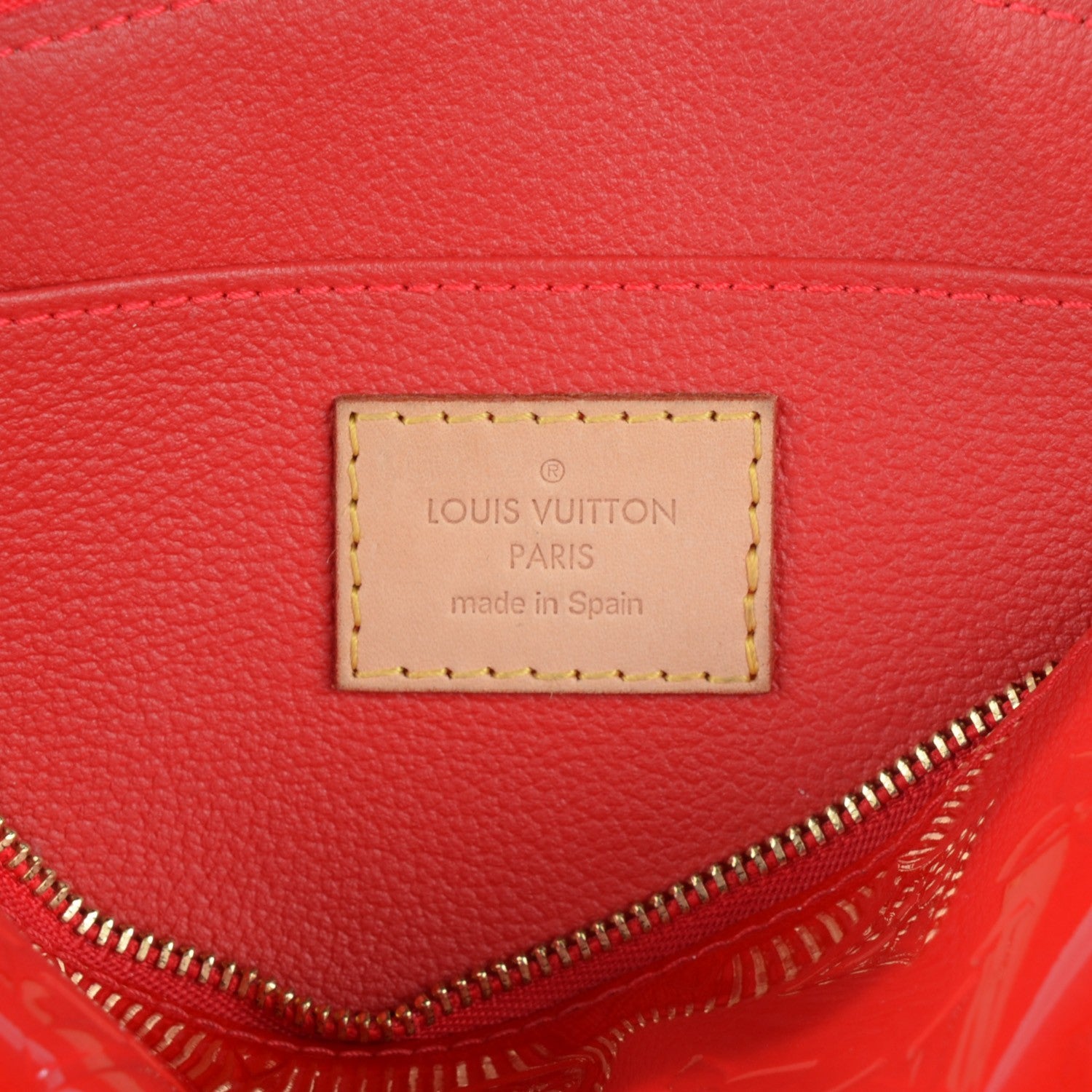 Louis Vuitton Vernis Cosmetic Pouch Rouge Grenadine 6 of 7