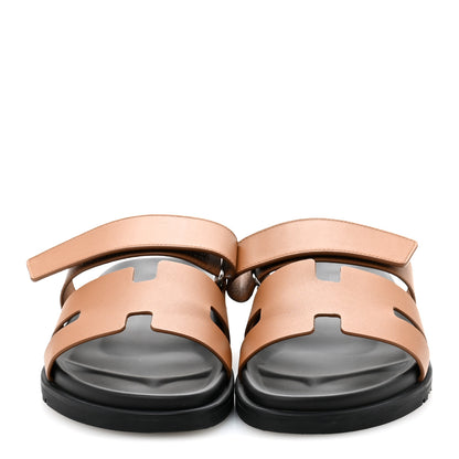 Hermes Calfskin Womens Chypre Sandals 40 Naturel 3 of 10