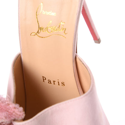 Christian Louboutin Suede Submuline 120 Fleur Paillette Slide Sandals 40.5 Pompadour 10 of 12