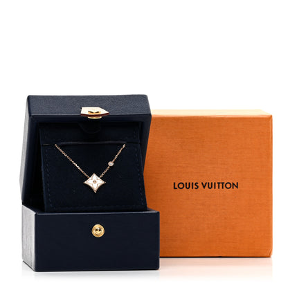Louis Vuitton 18K Pink Gold Diamond Mother of Pearl Color Blossom BB Star Pendant Necklace 5 of 5