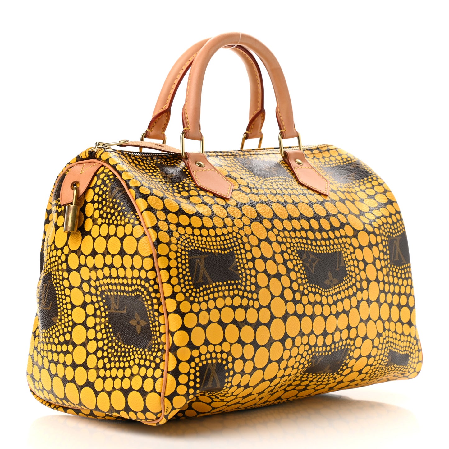 Monogram Kusama Town Speedy 30 Yellow
