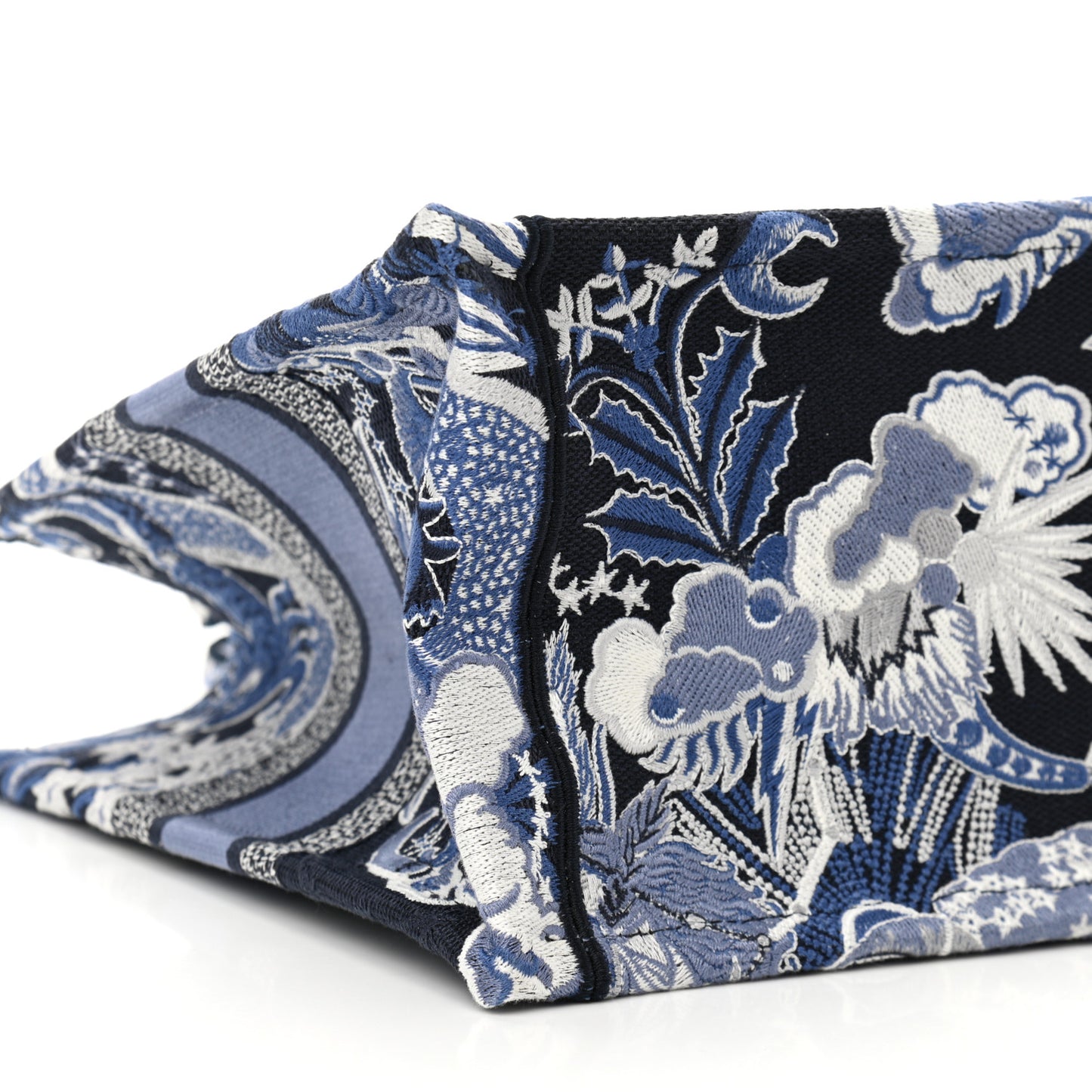 Canvas Embroidered Medium Constellation Book Tote Blue