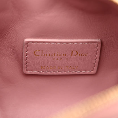 Christian Dior Calfskin Macrocannage Small Diortravel Nomad Pouch Old Rose 6 of 10