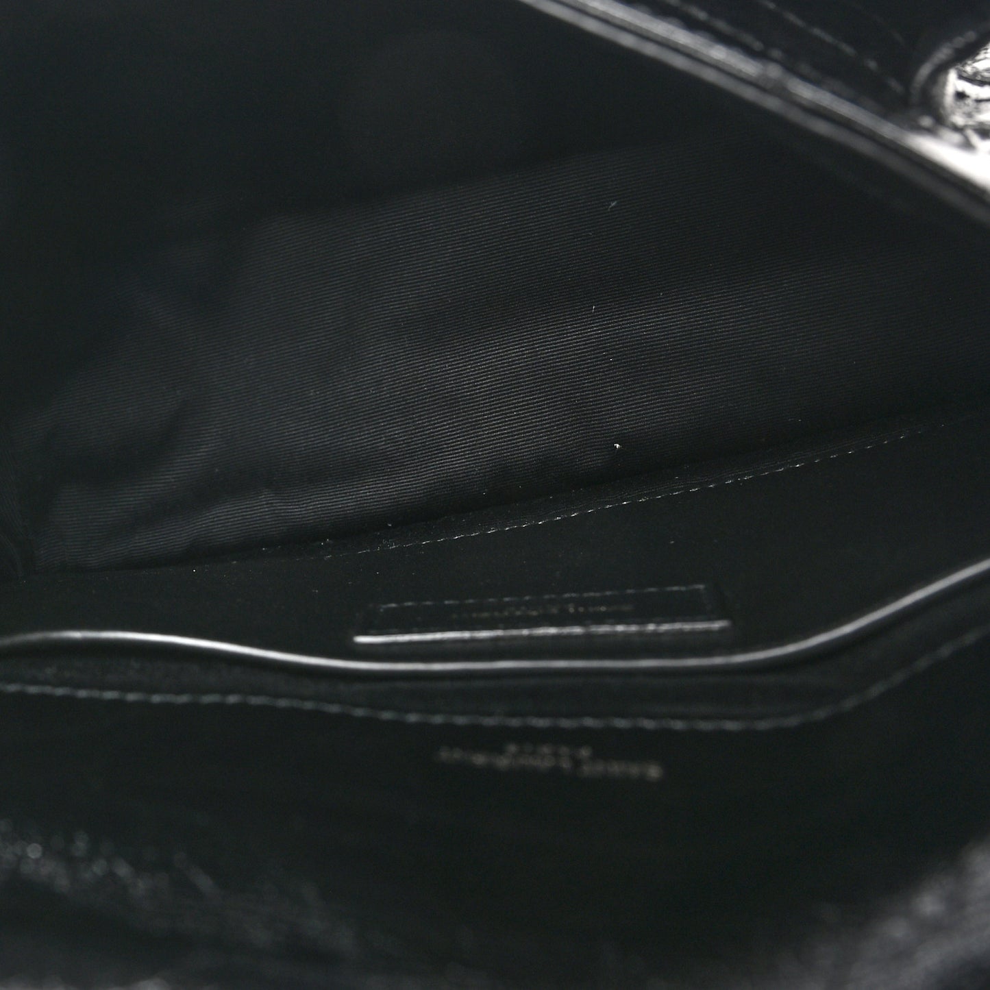 Crinkled Calfskin Matelasse Monogram Baby Niki Chain Satchel Black