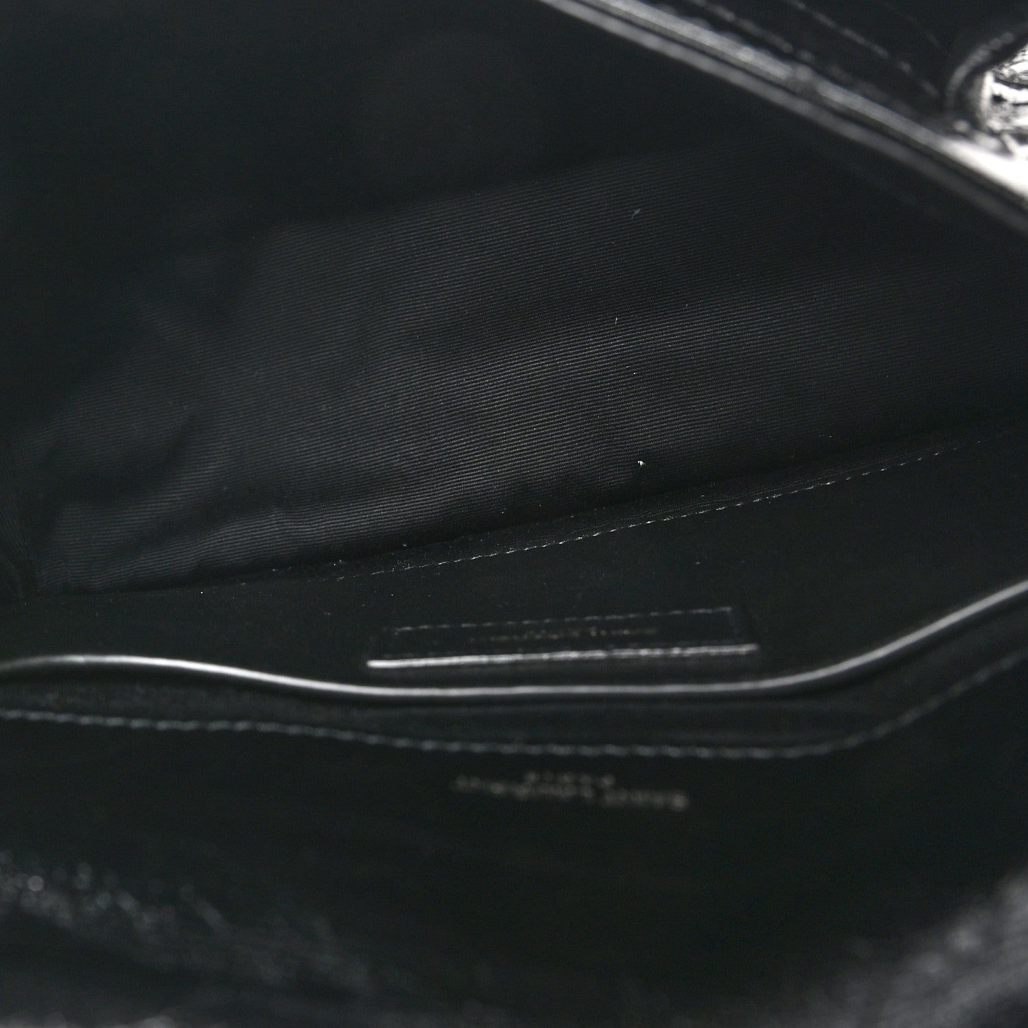 Saint Laurent Crinkled Calfskin Matelasse Monogram Baby Niki Chain Satchel Black 5 of 10