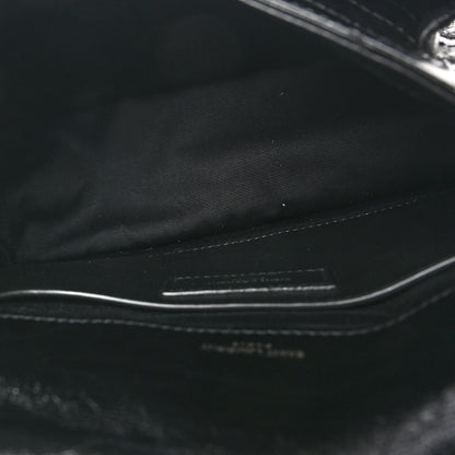 Saint Laurent Crinkled Calfskin Matelasse Monogram Baby Niki Chain Satchel Black 5 of 10