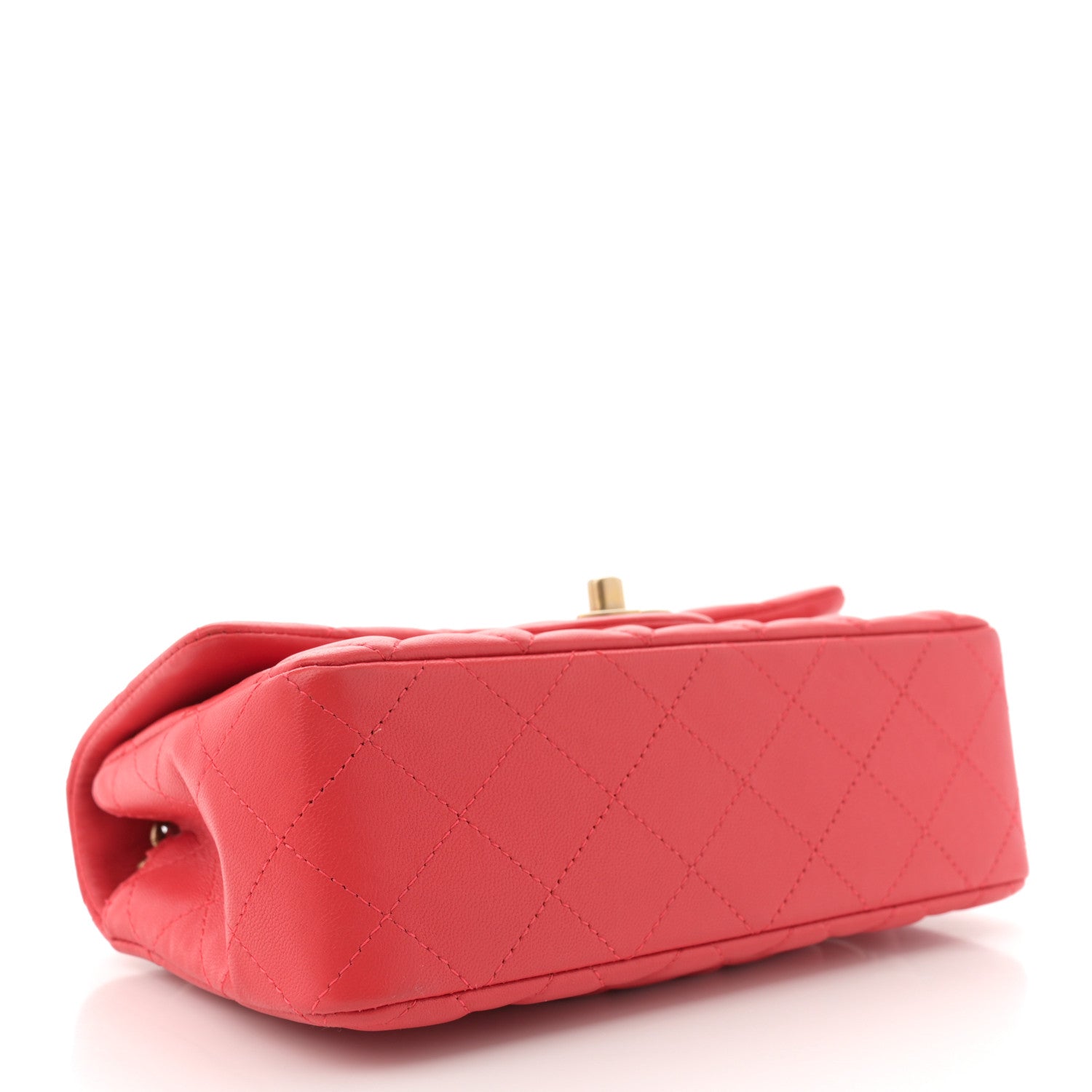 Chanel Lambskin Quilted Mini Rectangular Flap Red 4 of 12