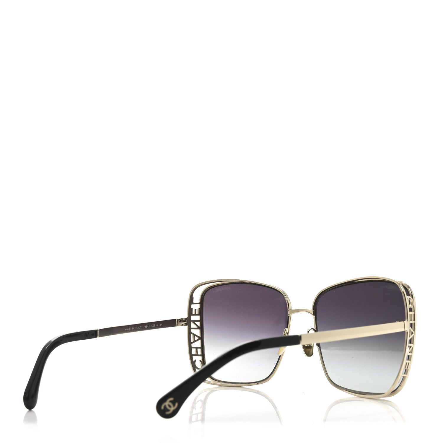 Chanel Metal Logo Square Sunglasses 71541 Gold 1714962 – FASHIONPHILE
