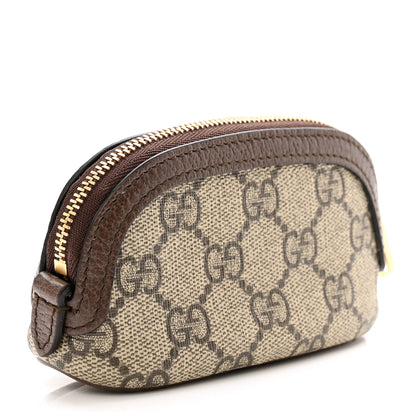 Gucci GG Supreme Monogram Web Ophidia Dome Key Pouch Beige New Acero 3 of 9