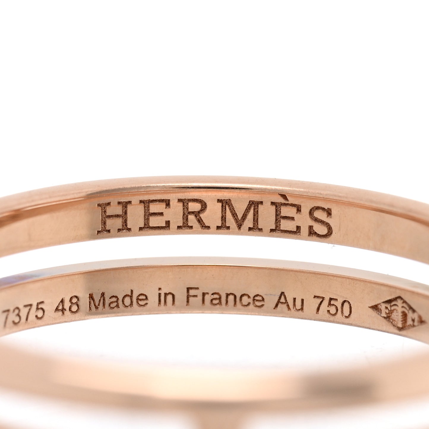 18K Rose Gold Ariane Wedding Band Ring 48 4.5