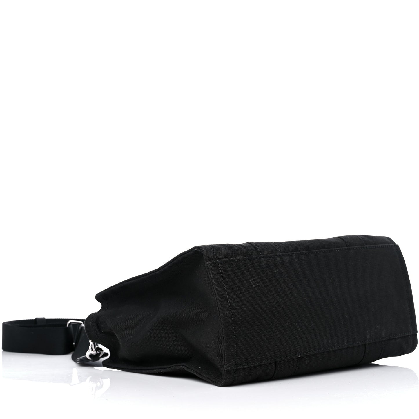Cotton Canvas Small The Traveler Tote Bag Black