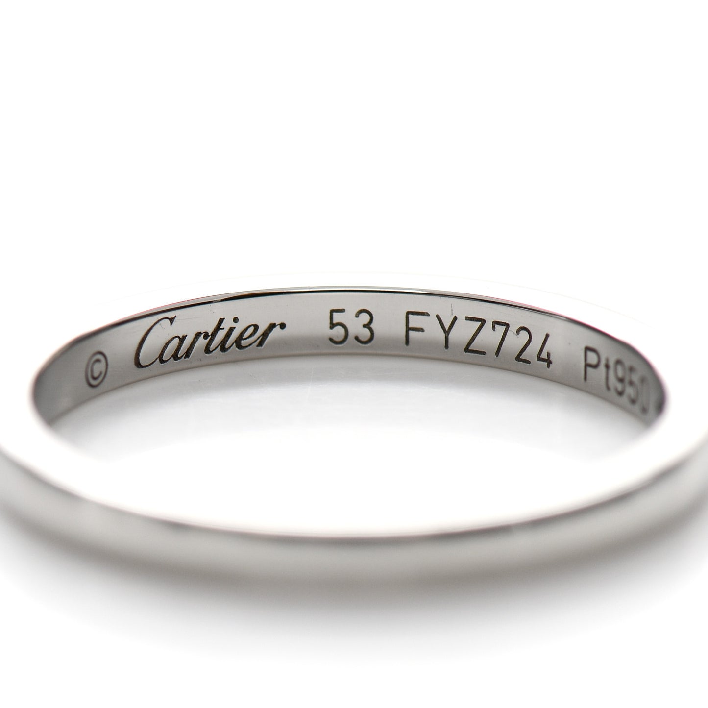 Platinum 2mm Ballerine Wedding Band Ring 53 6.5