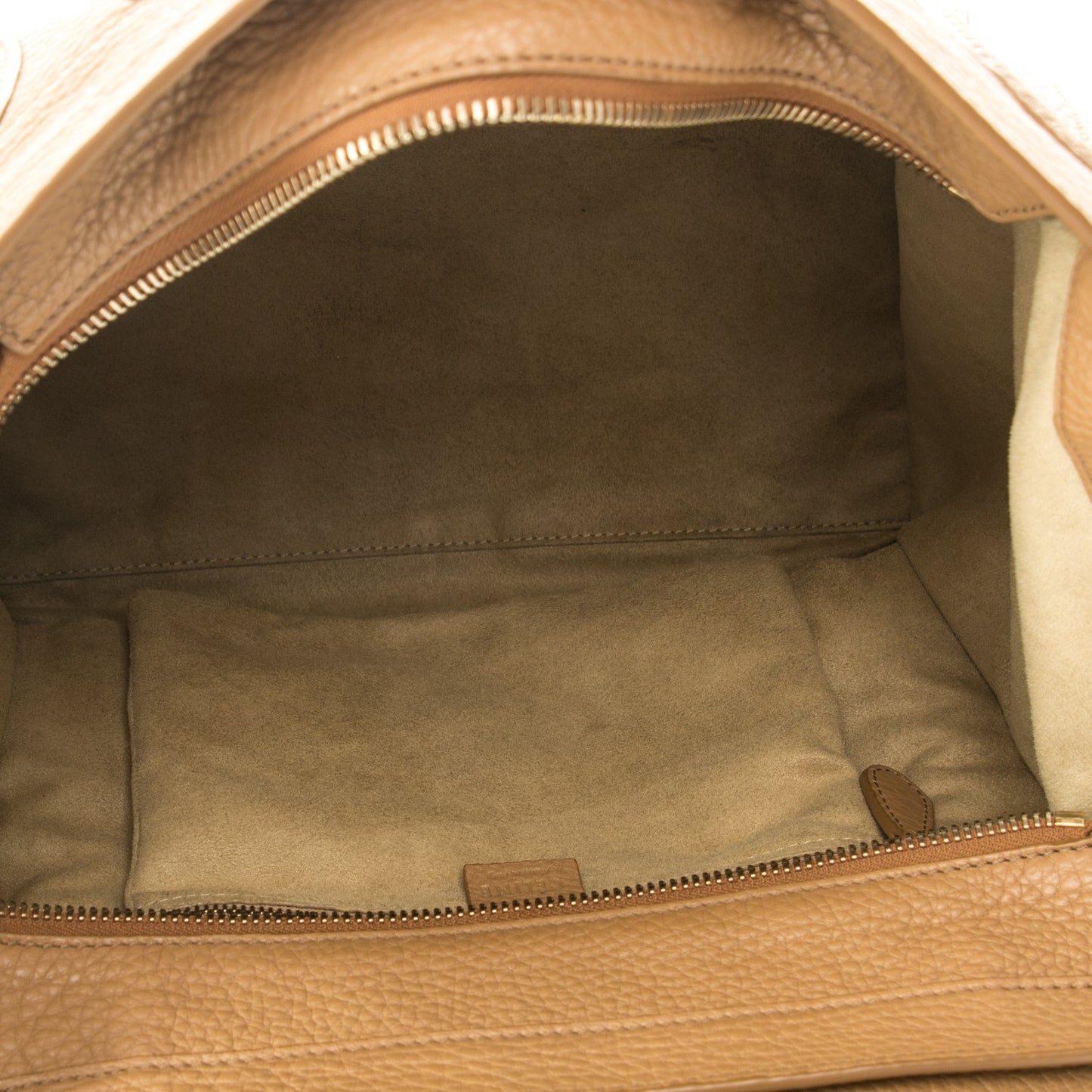 Pebbled Calfskin Mini Luggage Camel