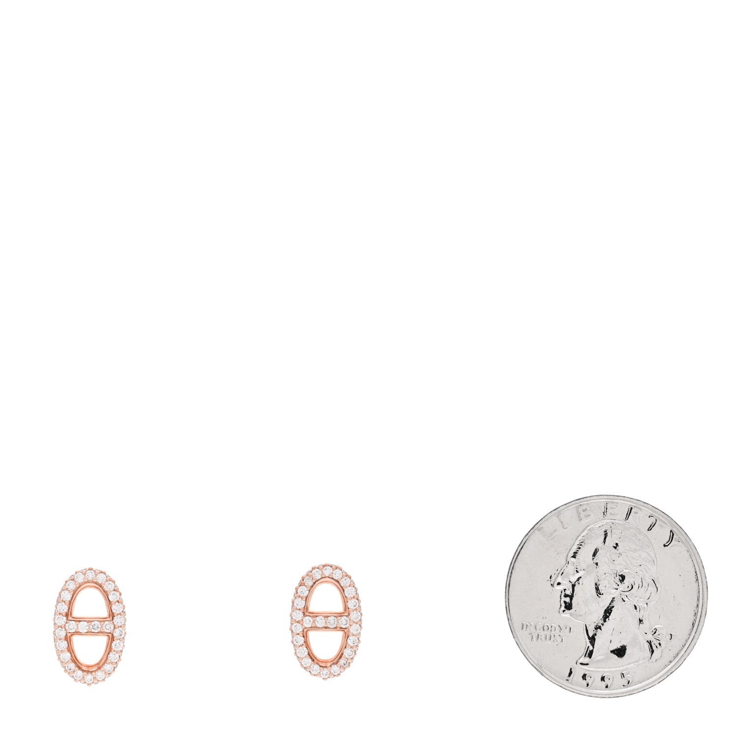 Hermes 18K Rose Gold Diamond New Farandole Earrings 2 of 5